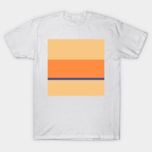 A beautiful jumble of Twilight, White, Topaz, Rajah and Royal Orange stripes. T-Shirt